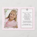 Search for pink damask first communion invitations Cross