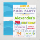 Search for teen swim birthday invitations Beach