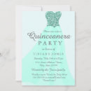 Search for mint green quinceanera invitations Glitter