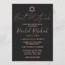 Recherche de rose noir bar bat mitzvah invitations Girly