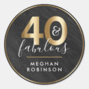 Search for 40 years old stickers Black and white