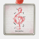 Search for treble clef ornaments Red