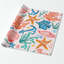 Search for sea creature wrapping paper Coral reef