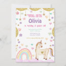 Search for magical day birthday invitations Pink floral unicorn