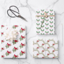 Search for red cardinal christmas wrapping paper Berries