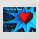 Recherche de fleur fractale cartes postales Bleu