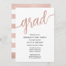 Search for rose gold graduation invitations Minimalist