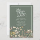 Recherche de sage green bridal shower invitations Fleur sauvage