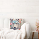 Recherche de tête de loup coussins Nature