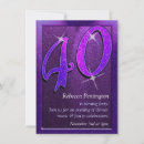 Search for purple 40th birthday invitations Sparkle