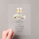 Search for sophisticated bridal shower invitations Pearls and prosecco