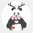 Recherche de panda noël autocollants Drôle
