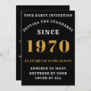 Search for 1970 birthday invitations Black