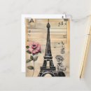 Search for retro flowers postcards Eiffel tower