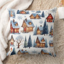 Search for christmas village pillows Pine trees