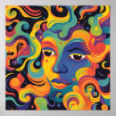 Recherche de visage abstrait art Dynamique