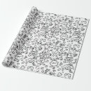 Search for doodle drawing wrapping paper Black