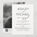 Search for typography engagement party invitations Black and white