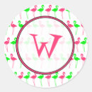 Recherche de de flamant autocollants Monogramme