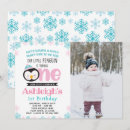 Search for penguin birthday invitations Girl