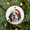 Search for saint bernard dog ornaments Cute