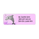 Search for cute dolphin return address labels Cartoon