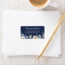 Search for rustic winter return address labels Navy blue