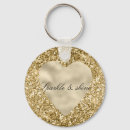 Search for glitter heart keychains Gold