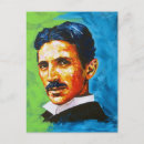 Search for genius vertical postcards Nikola tesla