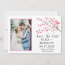 Search for cherry blossom save the dates Minimalist