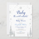 Search for silver glitter baby shower invitations Blue
