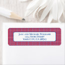 Search for red plaid return address labels Minimalist