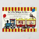 Search for circus 1st birthday invitations Gender neutral