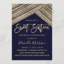 Search for geometric sweet 16 invitations Gold foil