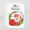 Search for santa baseball christmas cards Claus