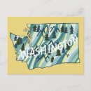 Search for washington map postcards Modern