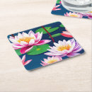 Recherche de fleur lotus dessous de verres Bleu
