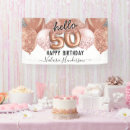 Search for pink gold 50th birthday party decor Glitter
