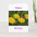 Search for dandelion birthday cards Yellow