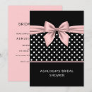 Search for pink black bridal shower invitations Feminine