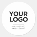 Search for black and white business stickers Text