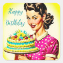 Search for retro woman stickers Birthday