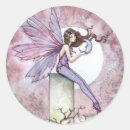 Recherche de lune rose autocollants Aquarelle