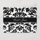 Search for white damask pattern postcards Black and white