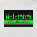 Search for neon green business cards Bartender