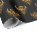 Search for gold feathers wrapping paper Peacock