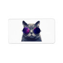 Search for hipster cat return address labels Cute