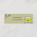 Recherche de hibou mignon cartes visite Affaires