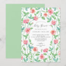 Search for rose baby shower invitations Botanical