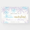 Search for winter onederland banners Pink